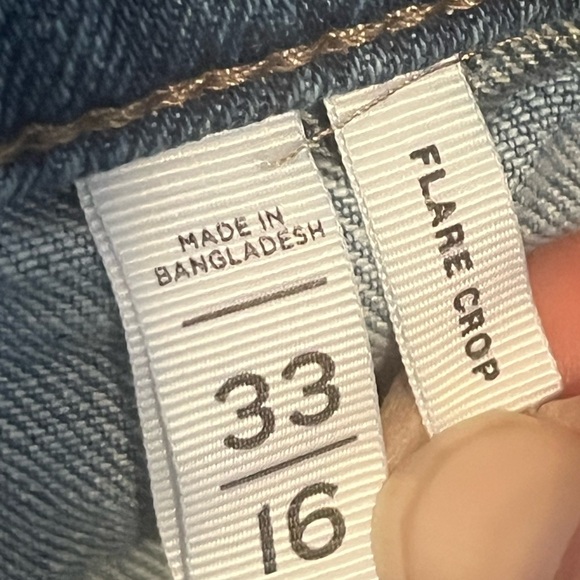 LOFT Blue Flare Crop Jeans - Picture 11 of 13